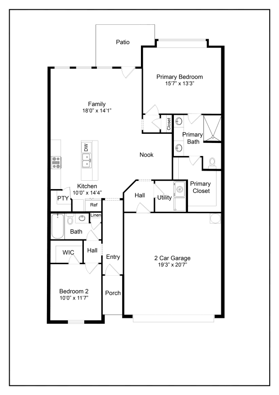 2, 3, & 4 Bedroom Katy Houses for Rent Floor Plans